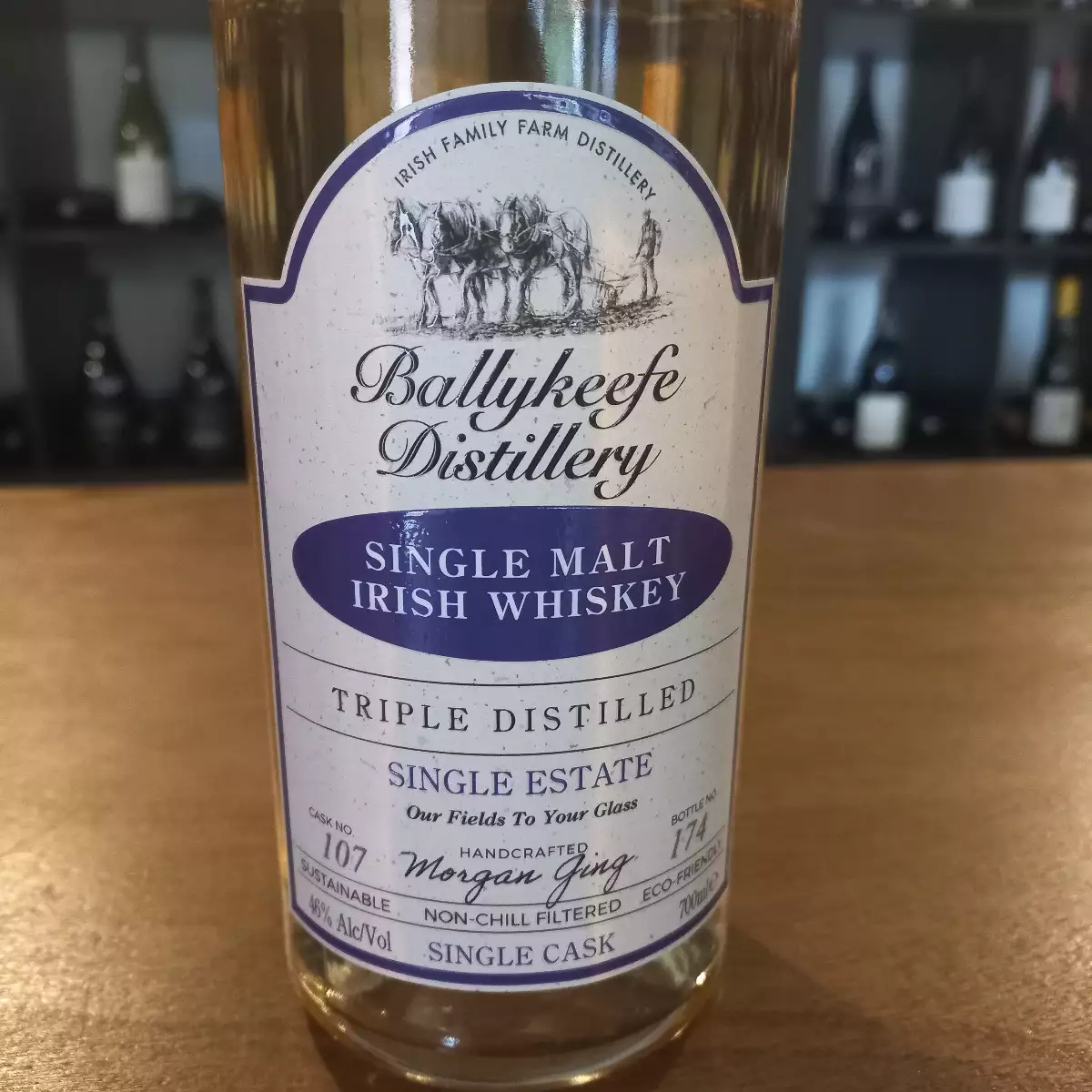 Whisky irlandais single malt. Distillery  Ballykeefe. 46%. 70cl